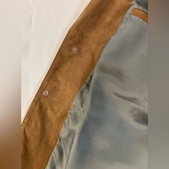 LEATHER CULT Oak Brown Suede Leather Blazer - Picture 16 of 16